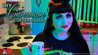 DIY Cinnamon Coffee Syrup  The Homicidal Homemaker Horror Cooking Show [upl. by Monti]