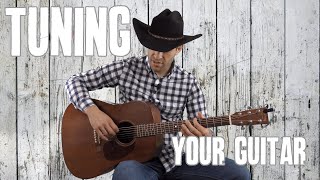 How To Tune Your Guitar  Beginner Guitar Lesson Tutorial [upl. by Attemaj]