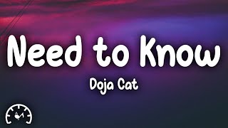 Doja Cat  Need to Know Lyrics [upl. by Aramen]