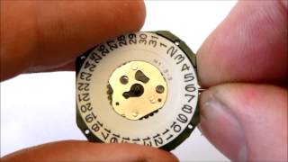 MIYOTA CO  CITIZEN JAPAN 2315 QUARTZ WATCH MOVEMENT WITH DAY amp DATE 377 BATTERY [upl. by Boot292]