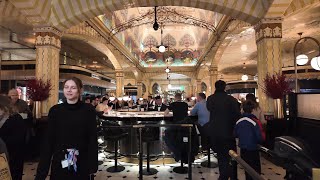 Exploring Londons Ultra Luxury Harrods Department Store  Christmas Season 2023 [upl. by Aneehsram]