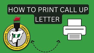 How to print NYSC call up letter 20222023  check call up letter [upl. by Kcirre860]