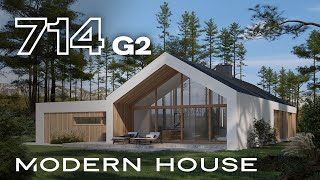 NewHouse 714 G2  projekt nowoczesnego domu parterowego od MODERN HOUSE [upl. by Nessy]