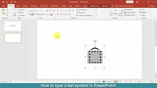 How to type x hat symbol in PowerPoint [upl. by Aynad]