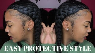 My FAVORITE Protective Style  2 Braids 😍 [upl. by Crissie]