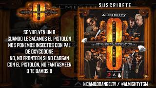 OCHO REMIX LETRA  ALMIGHTY FT BRYANT MYERS PUSHO RANDY KENDO KAPONI amp MÁS [upl. by Araiet]