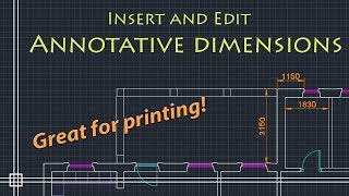 AutoCAD Basics  Annotative Dimensions must watch  very useful for printing [upl. by Heilman]