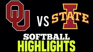 OU Sooners Softball vs Iowa State 2024 Game 1 [upl. by Lazor]