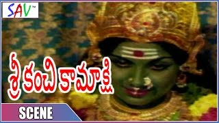 Meenakshi Ammavaru Miracle Scene At Temple  Sri Kanchi Kamakshi Movie  SAV Entertainment [upl. by Ermine]