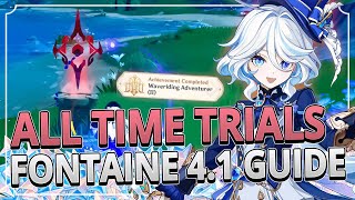 All 31 Time Trials in Fontaine 41 Guide TIMESTAMPS  Genshin Impact 41 [upl. by Jaymie564]