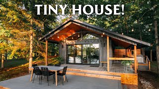 The Coalmont Cabin  Waterfront Tiny House Airbnb Tour [upl. by Acenes891]