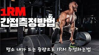 1rm 간접측정 방법 3대운동중량 간접 측정법 [upl. by Cicero]