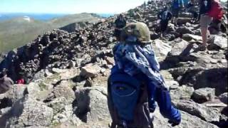 Mt Bierstadt 72311  The Final Scramble to the Summit 14060 ft [upl. by Kile]