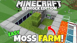 Minecraft Bedrock NEW Moss Farm Tutorial Easy Bonemeal Farm MCPE Xbox PS5 PC [upl. by Ennavoj386]