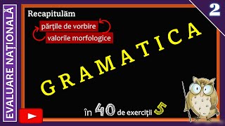 Să recapitulăm gramatica prin exerciții VALORI MORFOLOGICE părți de vorbire  a doua parte [upl. by Wilser]