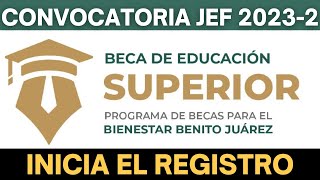 Inicia el Registro para la Beca Jóvenes Escribiendo el Futuro 20232 Septiembre ¿Qué Necesitas [upl. by Durarte509]