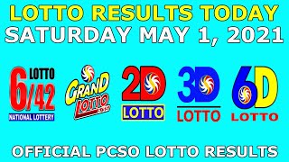 OLD 9pm Lotto Result May 1 2021 Saturday PCSO Today [upl. by Cinderella]