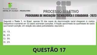 Q17  PROITEC  IFRN 2023 [upl. by Omari134]