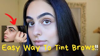 HOW TO TINT YOUR EYEBROWS  NICOLE MADI [upl. by Phare]