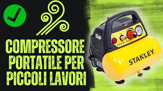 170  Un compressone portatile per piccoli lavori di fai da te  Stanley D200 15 HP 230 V 6litri [upl. by Aipotu]