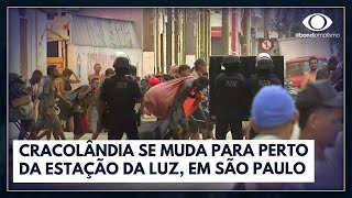 Cracolândia quotmudaquot pra Estação da Luz em SP  Jornal da Band [upl. by Zalucki644]