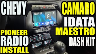 2010  2015 CHEVY CAMARO IDATALINK MAESTRO DASH KIT  HARNESS  PIONEER RADIO INSTALL WITH BOSTON [upl. by Doggett822]