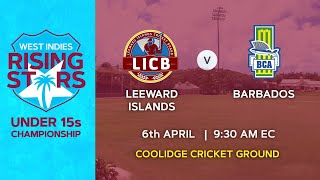 🔴 LIVE  Leewards U15 v Barbados U15  Thursday 6th April 2023 [upl. by Ahsirpac520]