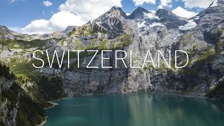 AMAZING SWITZERLAND  OBERLAND 4K Aerial Footage [upl. by Yael]