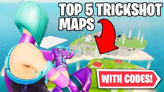 Top 5 BEST Fortnite Trickshot Maps with CODES 9 insane [upl. by Axia]