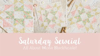 Saturday Sewcial  Moda Blockheads 5  Block 1  Free Quilting Settings [upl. by Ayhay]