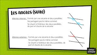 Propriétés des angles [upl. by Ollehto109]