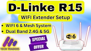 D Link R15 Wifi Extender Setup  How to make D Link Router As Wifi Extender [upl. by Anesor]