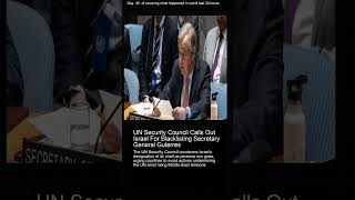 UN Security Council Calls Out Israel For Blacklisting Secretary General Guterres [upl. by Harrietta]