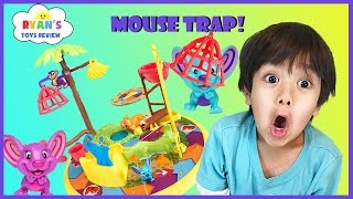 Family fun game for kids Mouse Trap Egg surprise Toys Challenge Ryan ToysReview [upl. by Atteuqcaj364]