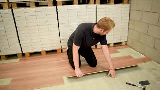 How to install laminate flooring using the CLIC IT installation system [upl. by Adnale]