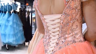 HOW TO Lace Up a Corset Dress  Rsvp Prom and Pageant [upl. by Jen]