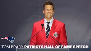 Tom Brady’s Patriots Hall of Fame Induction Ceremony Speech [upl. by Drol]