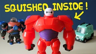 Big Hero 6 Squish to Fit BAYMAX Toy Unboxing  Underwater suit Battle Armour [upl. by Ewens688]