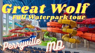 Great Wolf Lodge Water Park  Tour of Water Park  Perryville Maryland 2023 [upl. by Aneral]