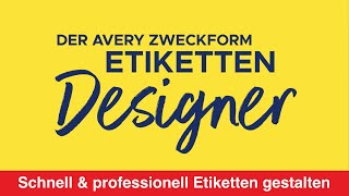 AVERY ZWECKFORM EtikettenDesigner [upl. by Cecile]