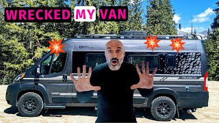 RV Living 🚙 VAN Modifications to My Tiny House on Wheels amp Had a Minor Camper Van WRECK 😱 [upl. by Anirtruc]