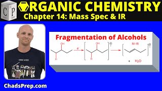 146b Fragmentation Patterns of Alkyl Halides Alcohols and Amines  Organic Chemistry [upl. by Naleag]