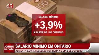 Emprego Salário mínimo em Ontário aumenta no dia 1 de outubro [upl. by Ninel]