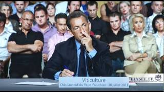 Table ronde sur le thème de la viticulture  N Sarkozy [upl. by Domenico]