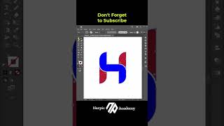 Adobe Illustrator  Letter H Logo Design with Rectangle [upl. by Hsekar]