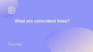 What are coincident lines [upl. by Anyela662]