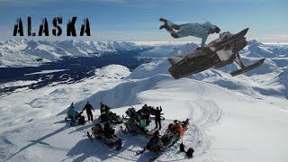 Huge snowmobile jumps Turnagain Pass Alaska  Ep 22 [upl. by Atiuqiram]