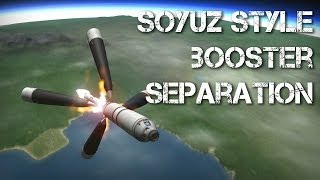 KSP  Soyuz Style Booster Separation [upl. by Meesak]