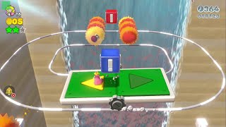 Super Mario 3D World  37 Switchboard Falls  All Green Stars amp Stamp 100 Gameplay Walkthrough [upl. by Nawd]