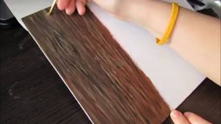 Painting wood grain in acrylic paint real time [upl. by Euqinitram7]